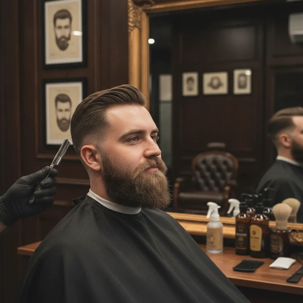 Professional hot towel shave